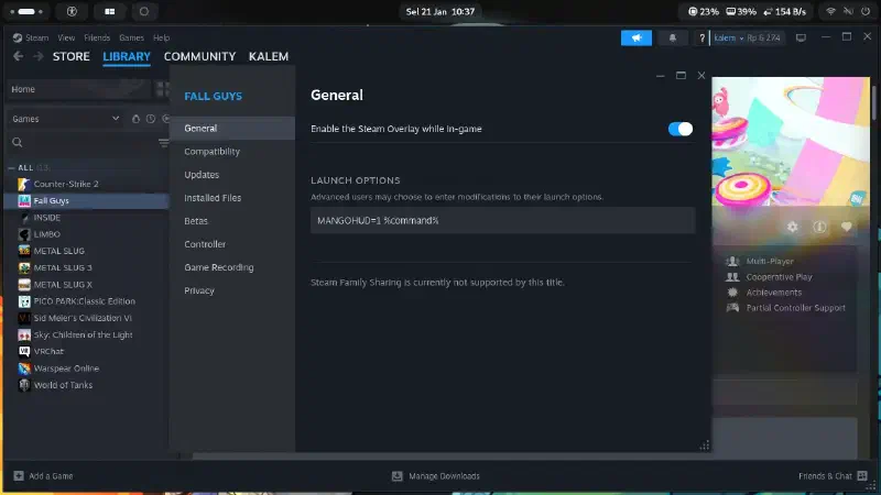 Disable MangoHud