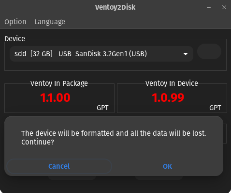 format disk