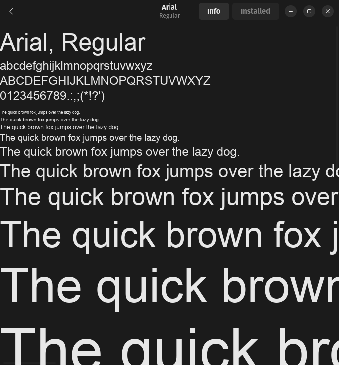 verify fonts