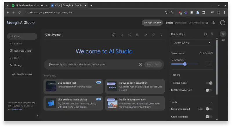 google ai studio