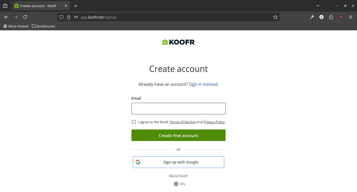 Koofr web