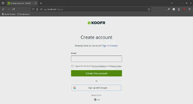 Koofr web
