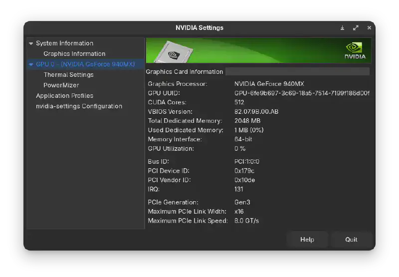 nvidia-settings